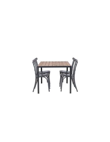 Matgrupp Break med Tablas matstolar, 150 × 90 cm