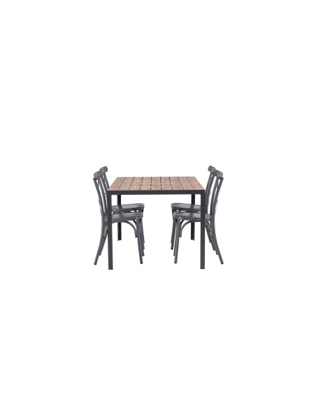 Matgrupp Break med Tablas matstolar, 150 × 90 cm