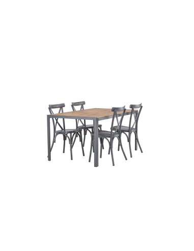 Matgrupp Break med Tablas matstolar, 150 × 90 cm