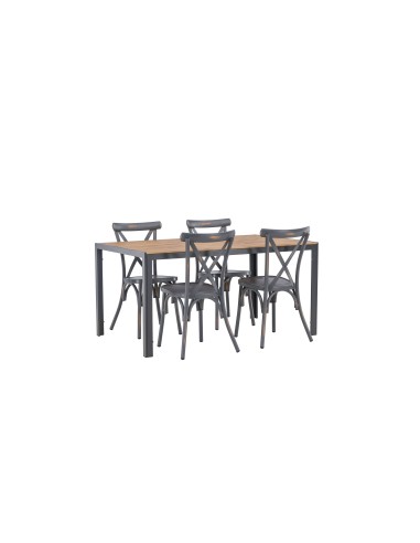 Matgrupp Break med Tablas matstolar, 150 × 90 cm