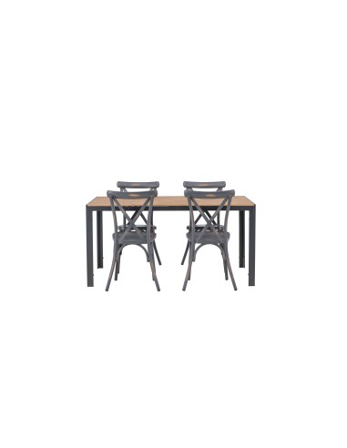 Matgrupp Break med Tablas matstolar, 150 × 90 cm