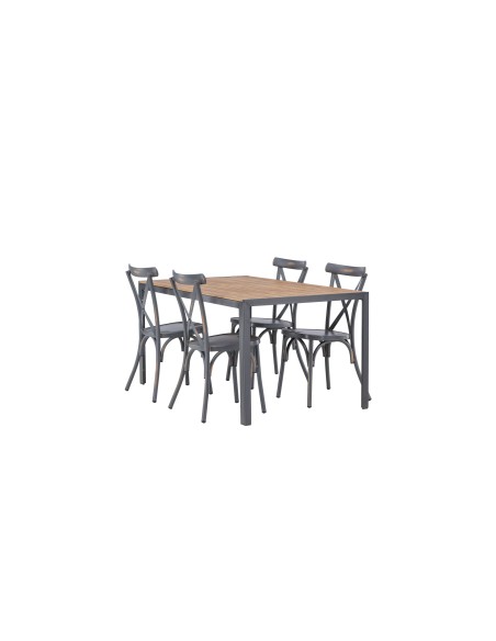 Matgrupp Break med Tablas matstolar, 150 × 90 cm