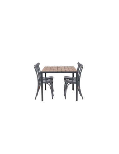 Matgrupp Break med Tablas matstolar, 150 × 90 cm