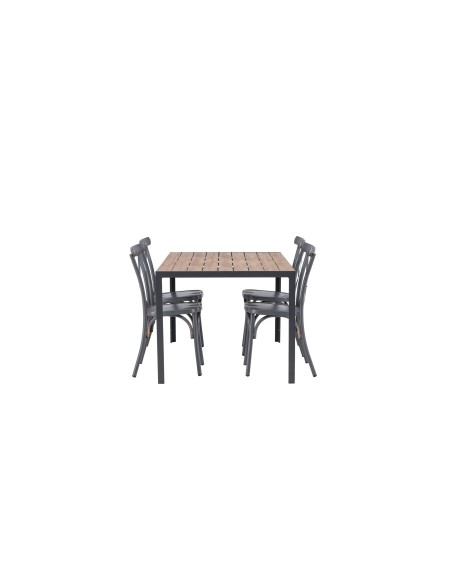 Matgrupp Break med Tablas matstolar, 150 × 90 cm