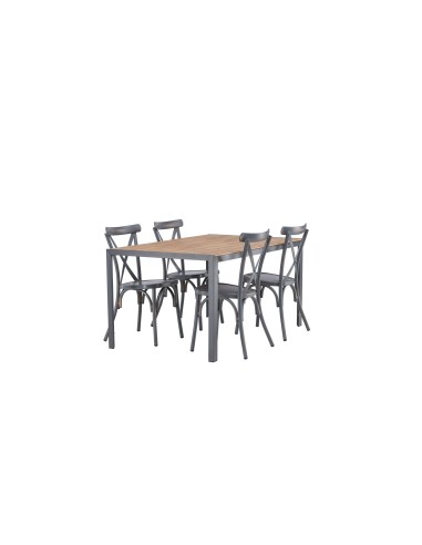 Matgrupp Break med Tablas matstolar, 150 × 90 cm