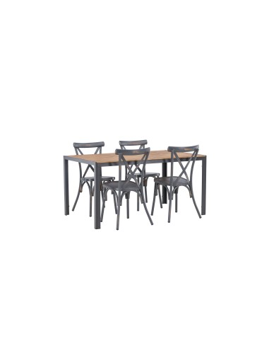 Matgrupp Break med Tablas matstolar, 150 × 90 cm