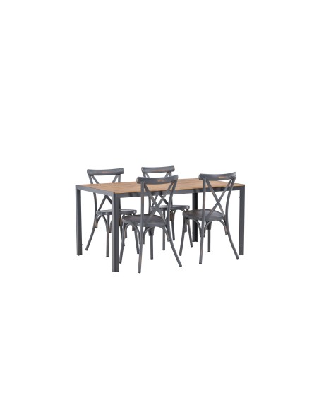 Matgrupp Break med Tablas matstolar, 150 × 90 cm