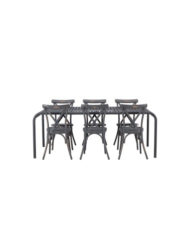Matgrupp Borneo med Tablas matstolar, 200 × 100 cm