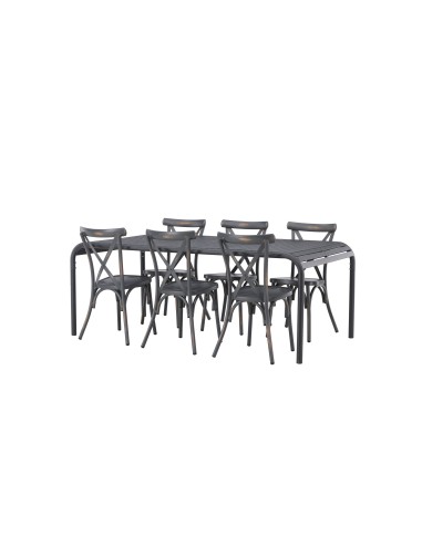 Matgrupp Borneo med Tablas matstolar, 200 × 100 cm
