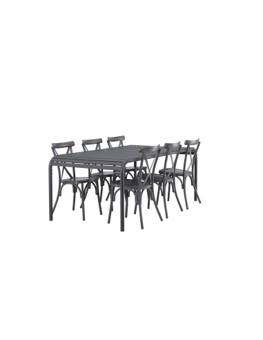 Matgrupp Borneo med Tablas matstolar, 200 × 100 cm