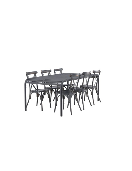 Matgrupp Borneo med Tablas matstolar, 200 × 100 cm