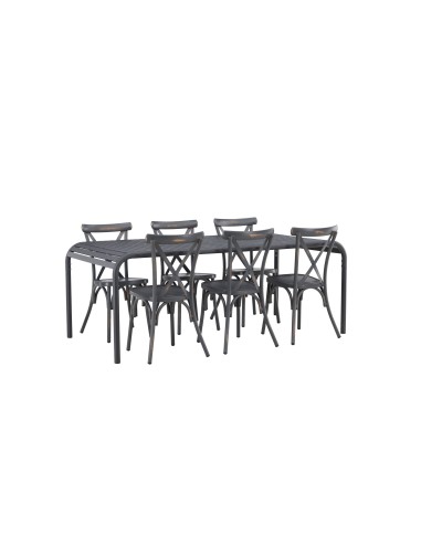 Matgrupp Borneo med Tablas matstolar, 200 × 100 cm