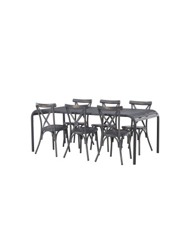 Matgrupp Borneo med Tablas matstolar, 200 × 100 cm