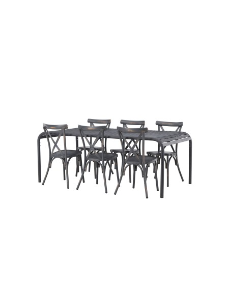 Matgrupp Borneo med Tablas matstolar, 200 × 100 cm