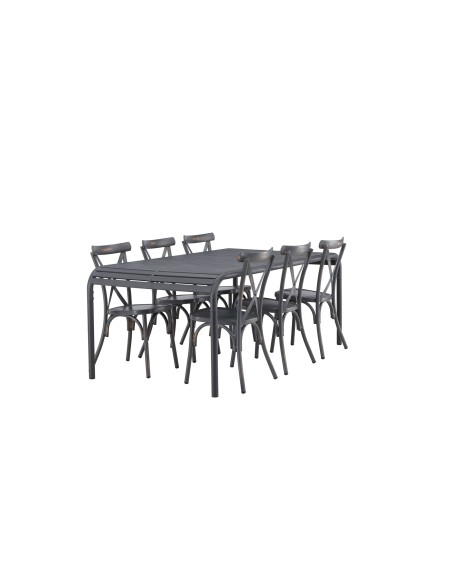 Matgrupp Borneo med Tablas matstolar, 200 × 100 cm