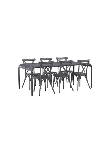 Matgrupp Borneo med Tablas matstolar, 200 × 100 cm