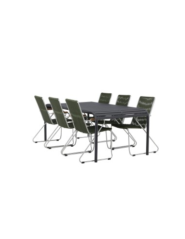 Matgrupp Borneo med Bois matstolar, 200 × 100 cm