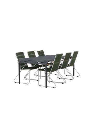 Matgrupp Borneo med Bois matstolar, 200 × 100 cm