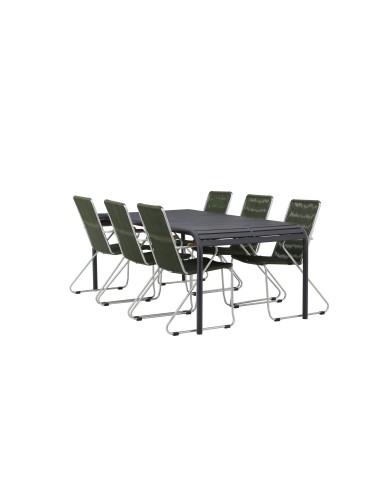 Matgrupp Borneo med Bois matstolar, 200 × 100 cm
