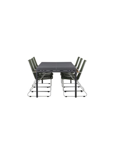 Matgrupp Borneo med Bois matstolar, 200 × 100 cm
