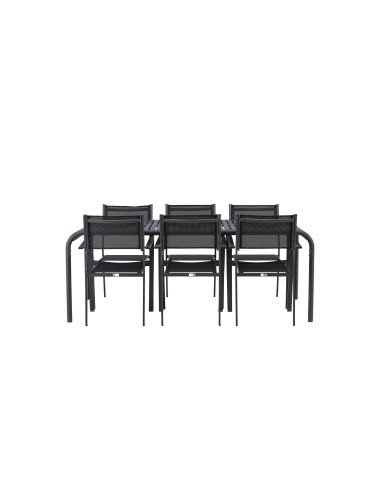 Matgrupp Borneo med Copacabana matstolar, 200 × 100 cm