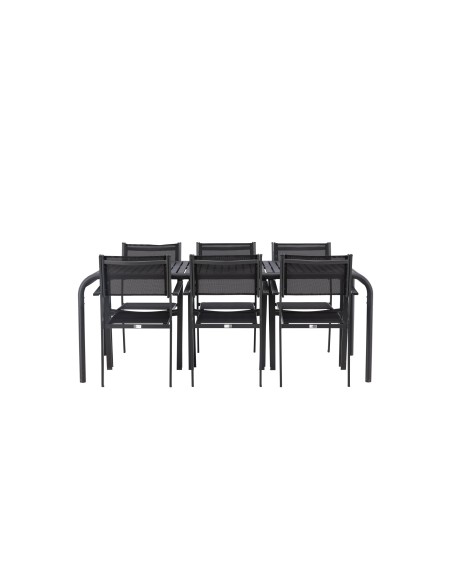 Matgrupp Borneo med Copacabana matstolar, 200 × 100 cm