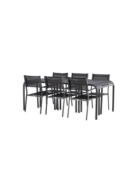 Matgrupp Borneo med Copacabana matstolar, 200 × 100 cm