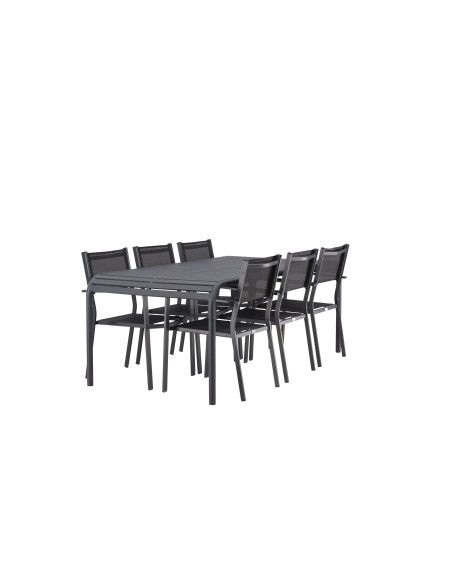 Matgrupp Borneo med Copacabana matstolar, 200 × 100 cm