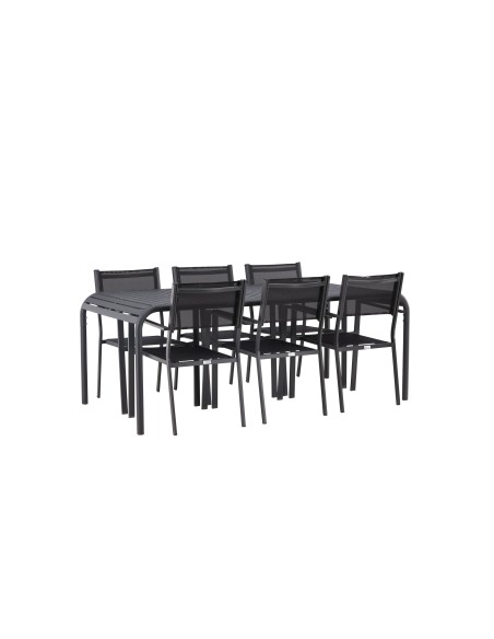 Matgrupp Borneo med Copacabana matstolar, 200 × 100 cm
