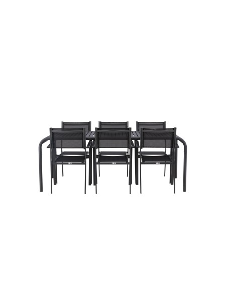 Matgrupp Borneo med Copacabana matstolar, 200 × 100 cm