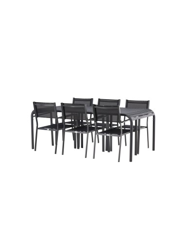 Matgrupp Borneo med Copacabana matstolar, 200 × 100 cm