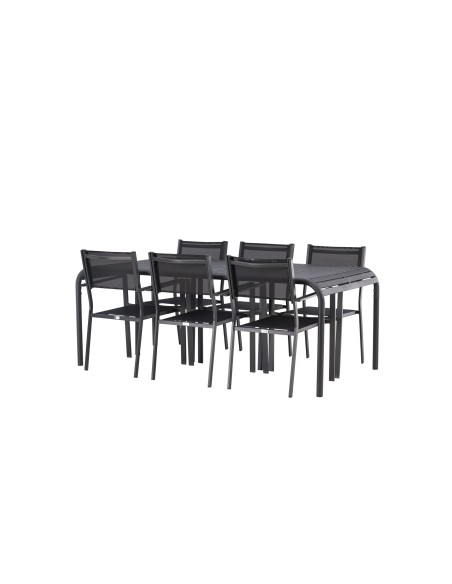 Matgrupp Borneo med Copacabana matstolar, 200 × 100 cm