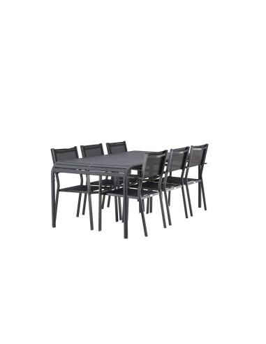 Matgrupp Borneo med Copacabana matstolar, 200 × 100 cm