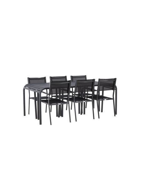 Matgrupp Borneo med Copacabana matstolar, 200 × 100 cm