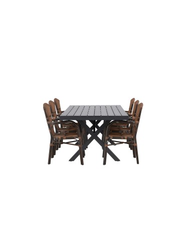 Matgrupp Garcia med Galera matstolar, 200 × 100 cm