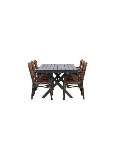 Matgrupp Garcia med Galera matstolar, 200 × 100 cm
