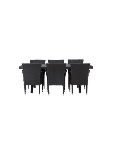 Matgrupp Garcia med Malina matstolar, 200 × 100 cm