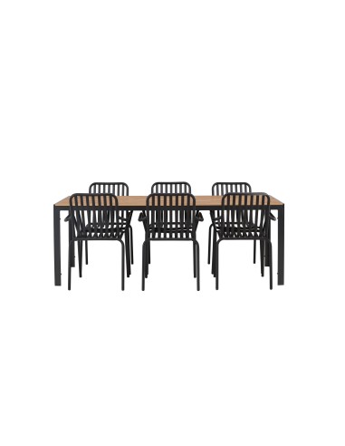Matgrupp Break med Peking matstolar, 205 × 90 cm