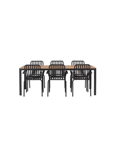 Matgrupp Break med Peking matstolar, 205 × 90 cm