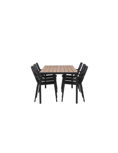 Matgrupp Break med Peking matstolar, 205 × 90 cm