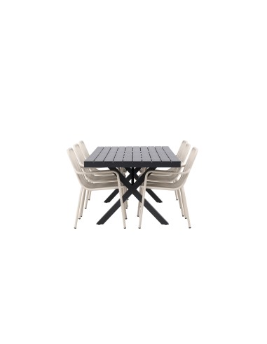 Matgrupp Garcia med Peking matstolar, 200 × 100 cm