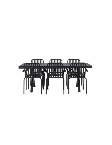 Matgrupp Garcia med Peking matstolar, 200 × 100 cm