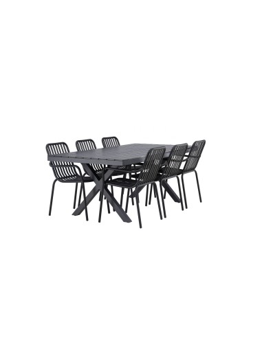 Matgrupp Garcia med Peking matstolar, 200 × 100 cm