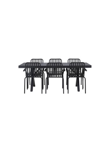 Matgrupp Garcia med Peking matstolar, 200 × 100 cm