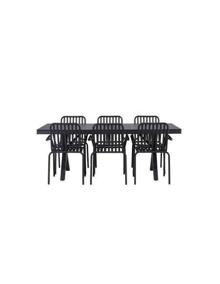 Matgrupp Garcia med Peking matstolar, 200 × 100 cm
