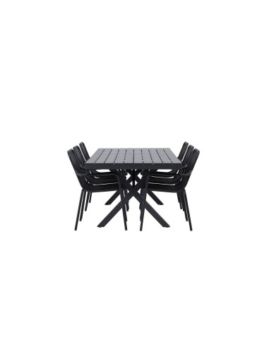 Matgrupp Garcia med Peking matstolar, 200 × 100 cm