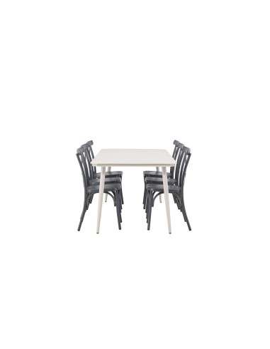Matgrupp Lina med Tablas matstolar, 200 × 90 cm