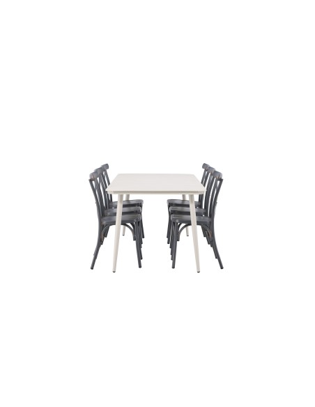 Matgrupp Lina med Tablas matstolar, 200 × 90 cm