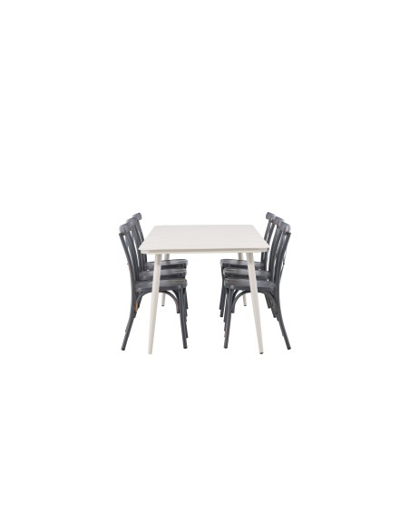Matgrupp Lina med Tablas matstolar, 200 × 90 cm