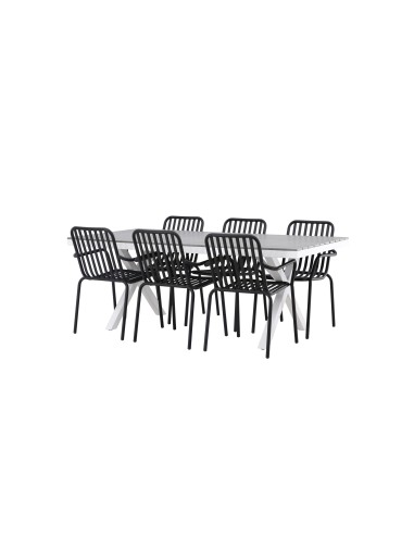 Matgrupp Garcia med Peking matstolar, 200 × 100 cm